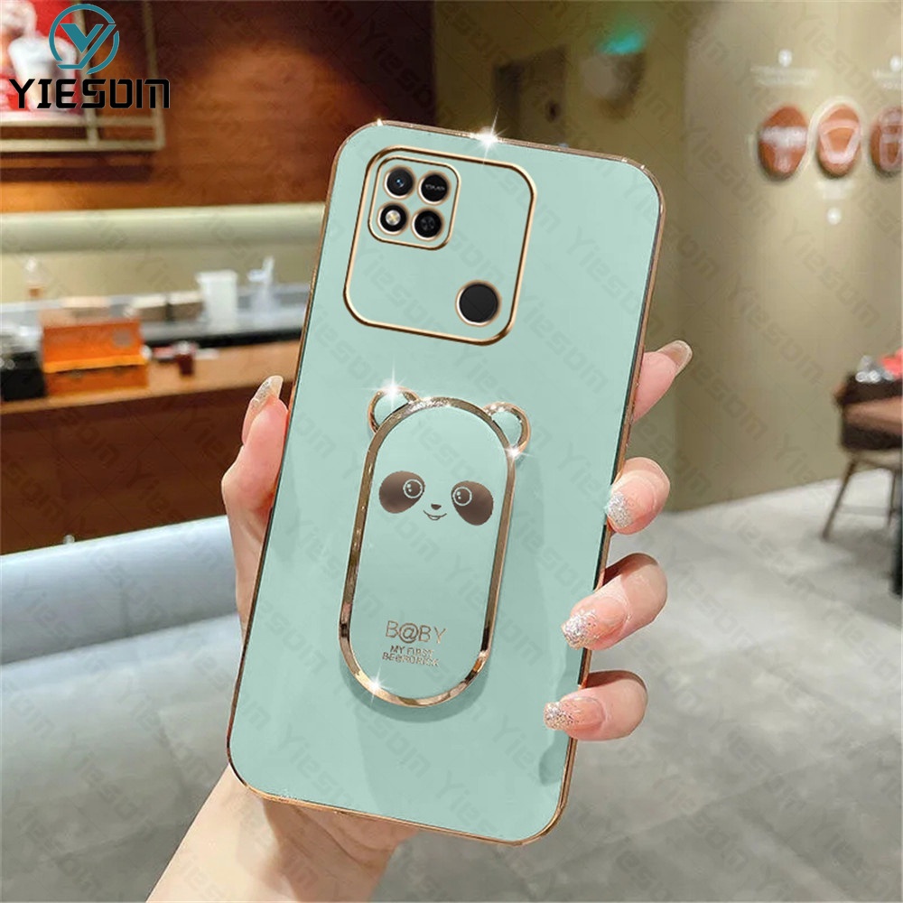 Ốp Điện Thoại Silicon Dẻo Họa Tiết Hoạt Hình Chú Gấu Kèm Giá Đỡ Cho Xiaomi Redmi 10C 10A 9C 9A 9T 9 8 8A