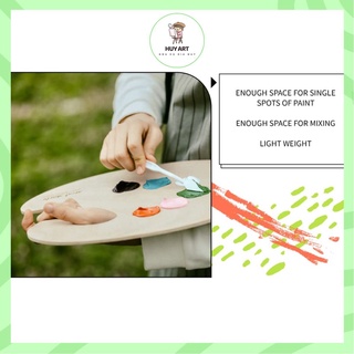 Khay pha màu gỗ / palette oval gỗ - mont marte