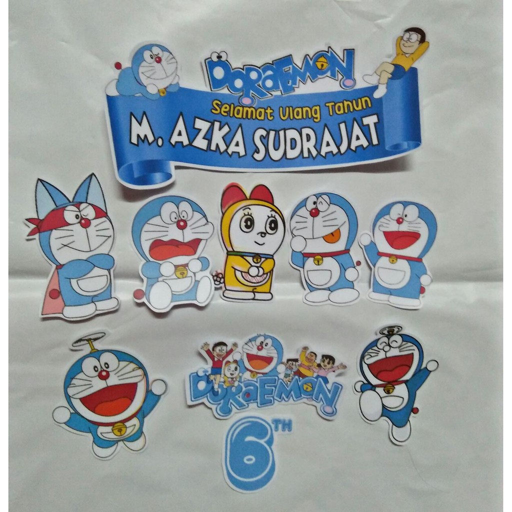 Phụ Kiện Trang Trí Bánh Kem Hình Doraemon Xinh Xắn