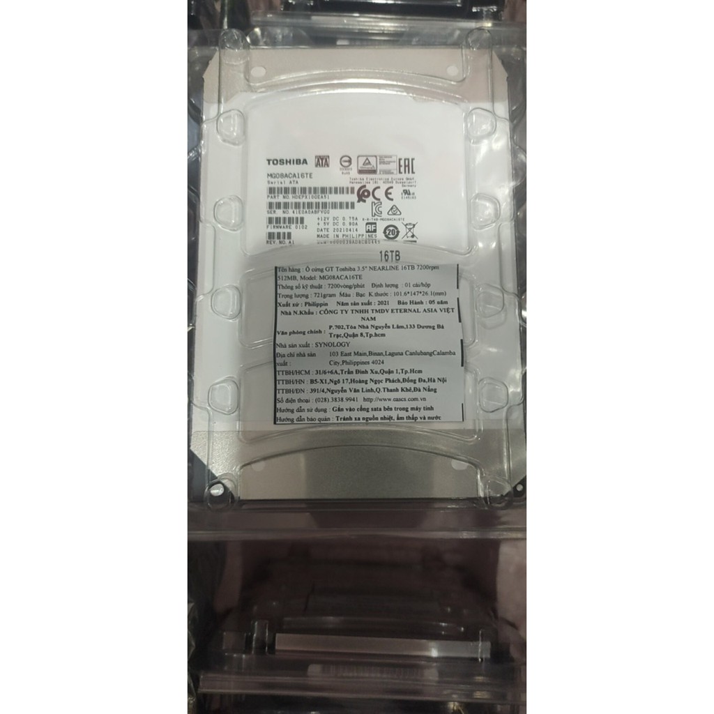 Ổ cứng HDD Toshiba NEARLINE 16TB SATA 7200RPM