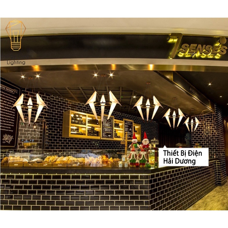 Đèn thả trang trí Energy Green Lighting hiện đại hình chim cao cấp phong cách Origami ( 3 chim )