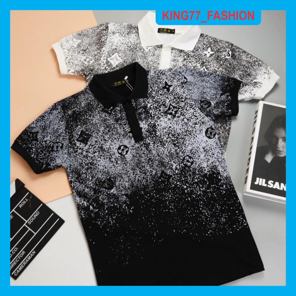 Áo thun polo nam có cổ tay ngắn họa tiết LV siêu đẹp mẫu mới nhất chuẩn shop giá rẻ 🔥