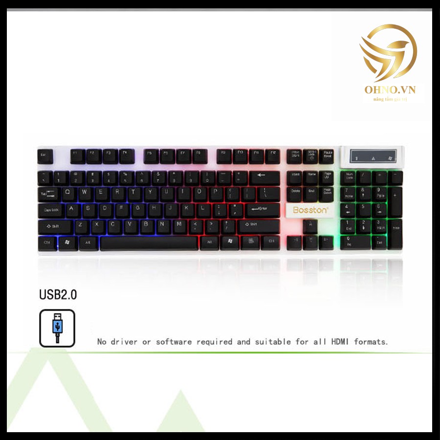 Bộ Bàn Phím Chơi Game Bosston 808 Keyboard Bàn Phím Gaming Cơ Máy Tính Led Có Dây RGB Gaming – OHNO Việt Nam | BigBuy360 - bigbuy360.vn