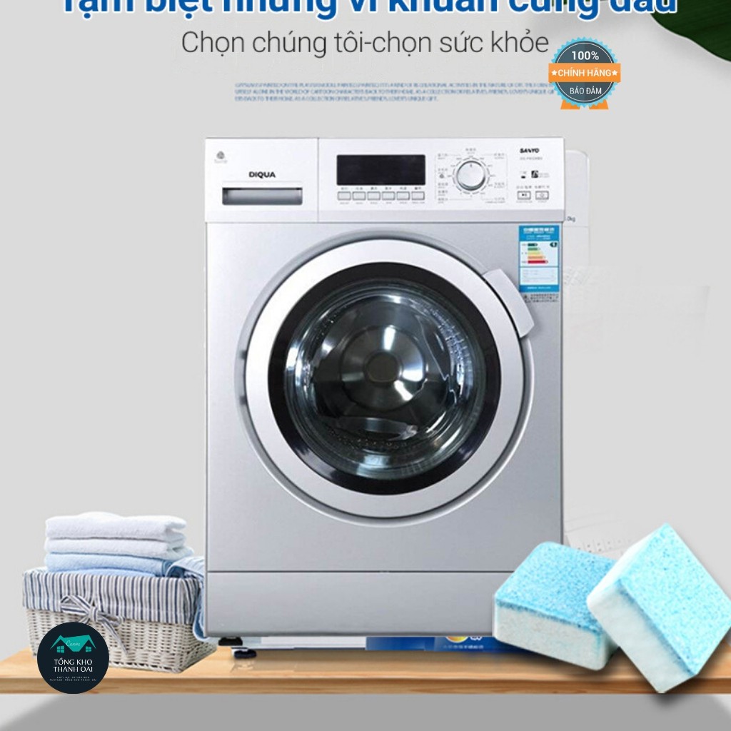 Viên Tẩy Lồng Máy Giặt - Diệt Khuẩn - Tẩy Cặn Bẩn Máy Giặt (Hộp 12 viên)