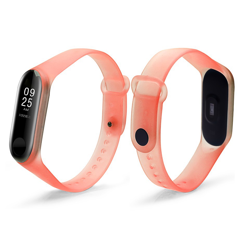 Dây đeo đồng hồ màu trong suốt không thấm nước cho đồng hồ thông minh Xiaomi Mi Band 5 MiBand 3 4 5 6