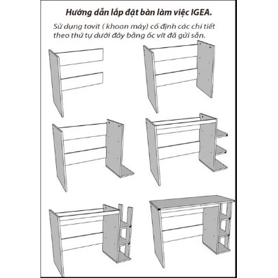 [ GIẢM MẠNH] Bàn học, bàn làm Việc kết hợp kệ sách màu gỗ GP73 | BigBuy360 - bigbuy360.vn