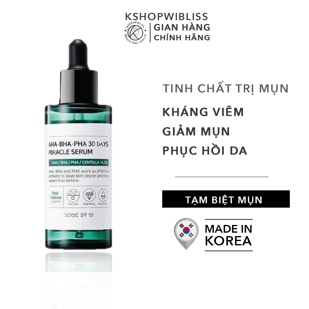 Tinh Chất Giảm Mụn Some By Mi AHA-BHA-PHA 30 Days Miracle Serum 50ml chính hãng