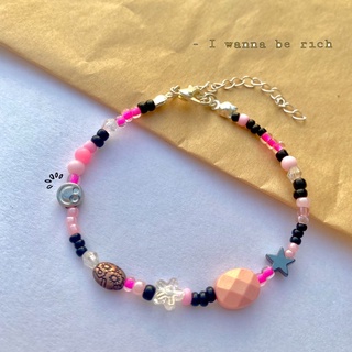 Vòng tay tone Black and Pink