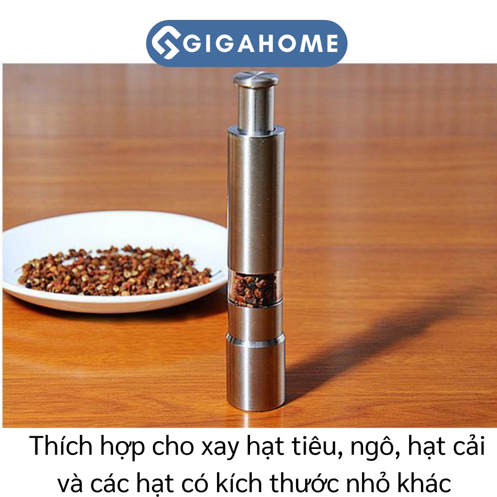 Lọ Xay Tiêu, Hạt Khô Inox Cầm Tay GIGAHOME Tốc Độ Nhanh, Dễ Dàng 4161