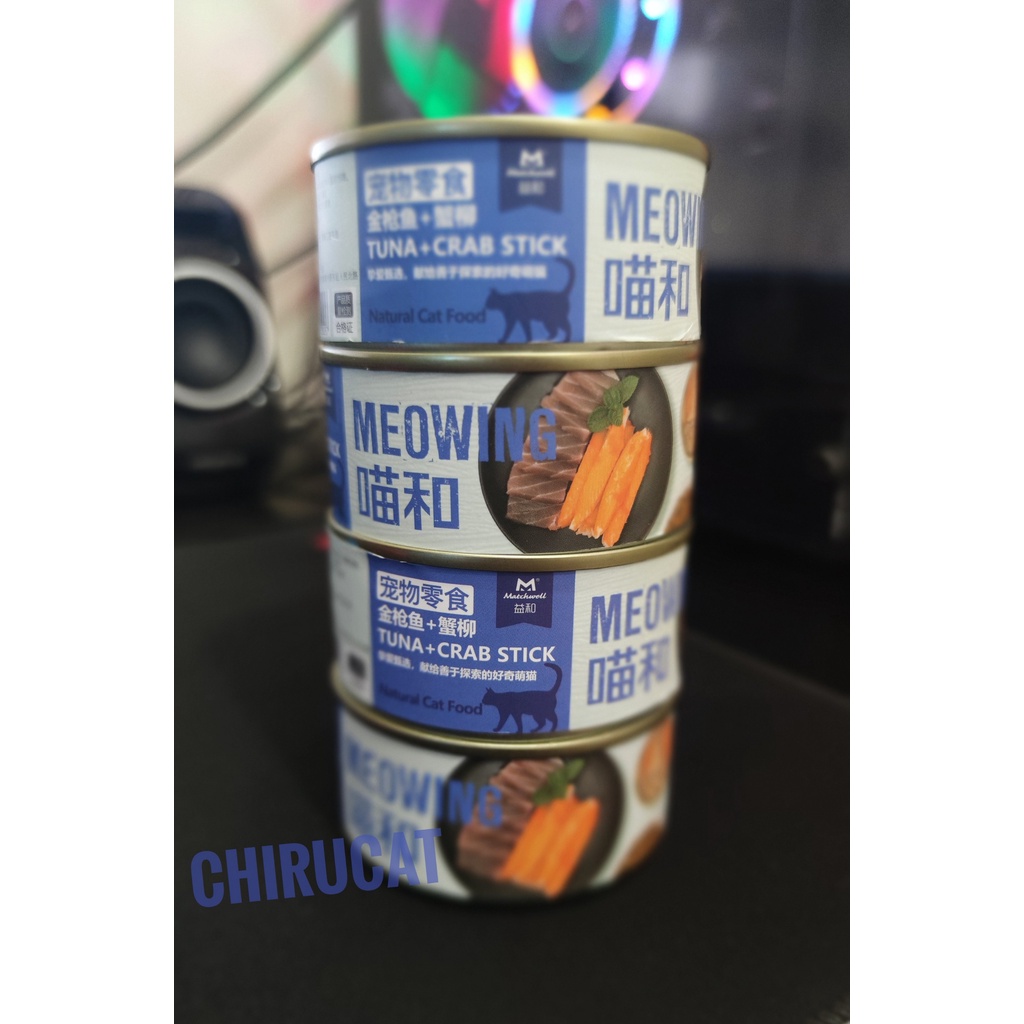 Pate Meowing Súp Cá Ngừ,Cua,Bí Ngô,Gà Hộp 85gr