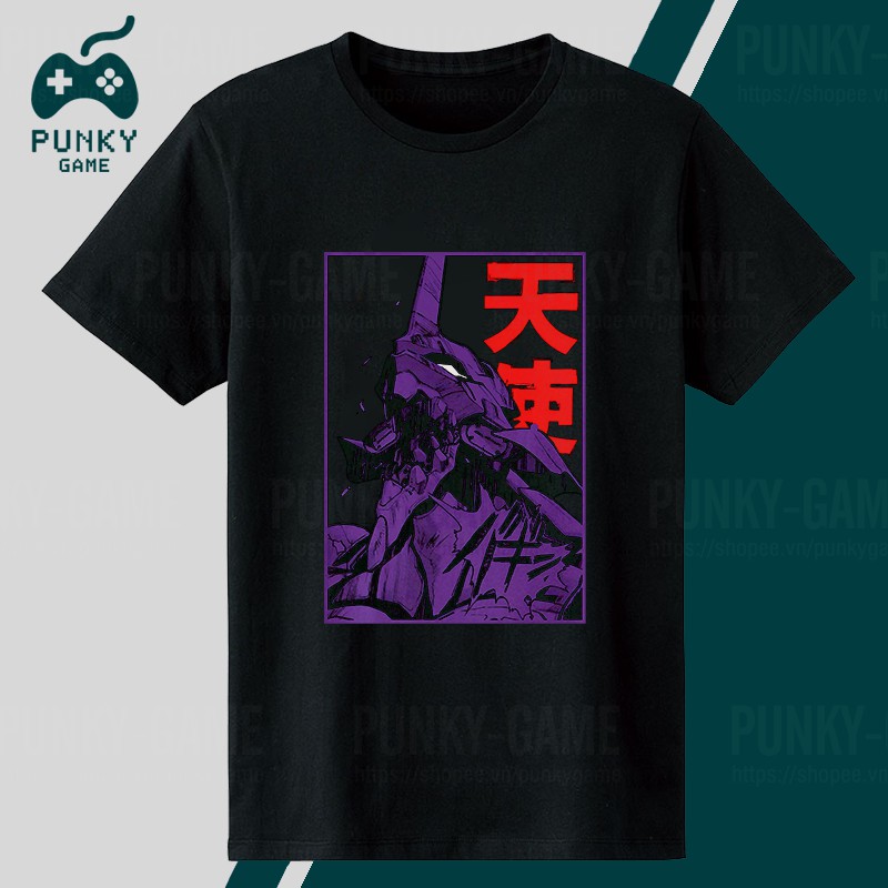 Áo thun Neon Genesis Evangelion (Black) Collections ngắn tay giá xưởng