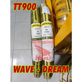 Cặp lốp/vỏ xe tt900 tt dunlop dành cho xe wave, dream, ...