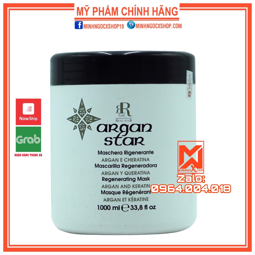 Ủ tóc - kem ủ tóc dưỡng ẩm phục hồi ARGAN STAR 1000ml chính hãng