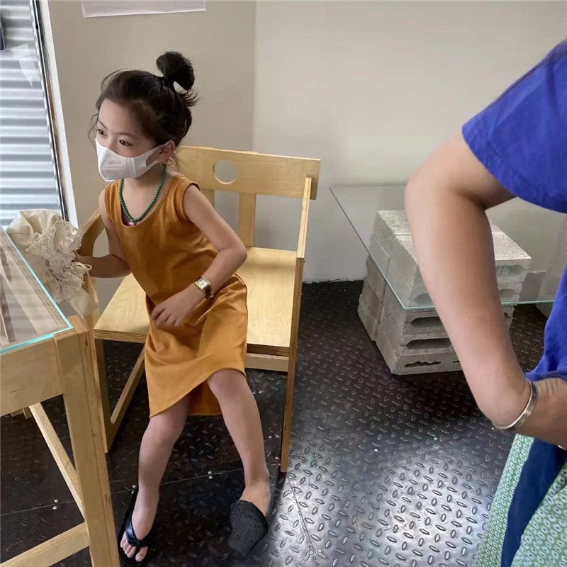 Đầm Mùa Hè 5 Món Tay Cộc In Họa Tiết Hoa Phong Cách Hàn Quốc Cho Bé Gái