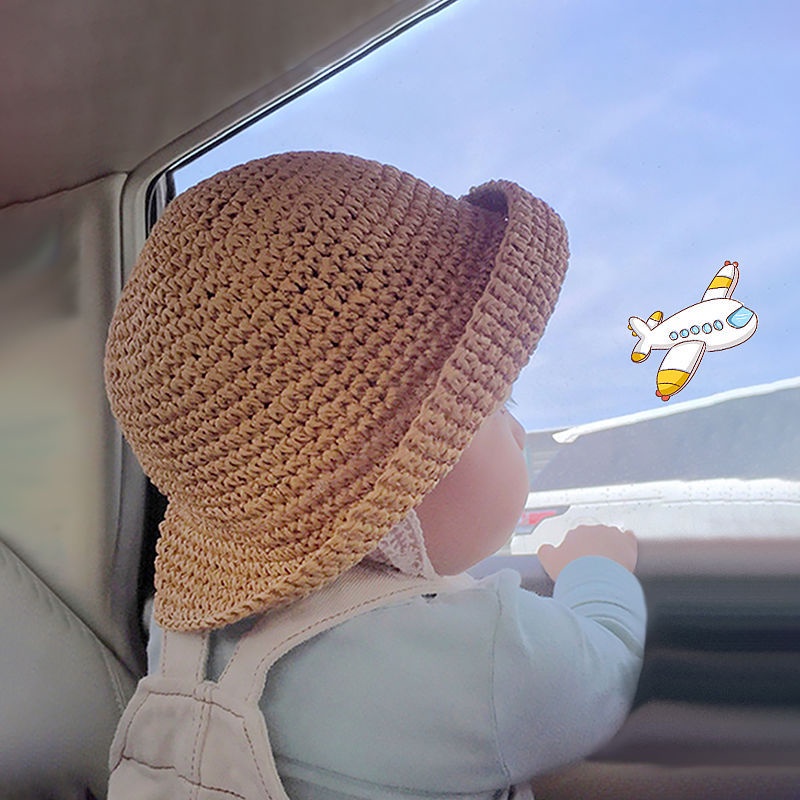 Mũ cói Ajuma - Nón cói cho bé từ 0-3 tuổi hàng loại 1