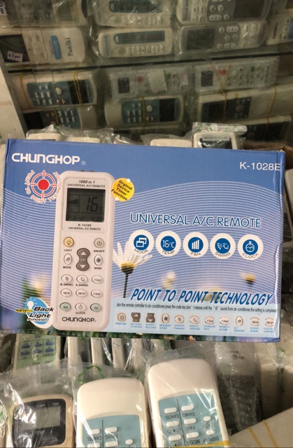 REMOTE MÁY LẠNH ĐA NĂNG CHUNGHOP K-1028E - ĐIỀU KHIỂN ĐIỀU HÒA ĐA NĂNG CHUNGHOP K-1028E