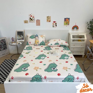 Sét ga gối poly cotton mẫu hot mới nhất hình khủng long siêu dễ thương