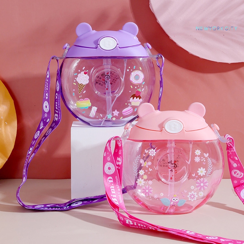 Bình Nước Bằng Silicone Nhựa Không BPA Chống Tràn Dành Cho Trẻ Em