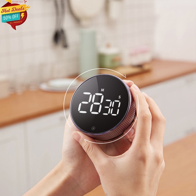 Đồng Hồ Hẹn Giờ Làm Bếp Có Đèn Led Xoay 180 Độ Và Phụ Kiện