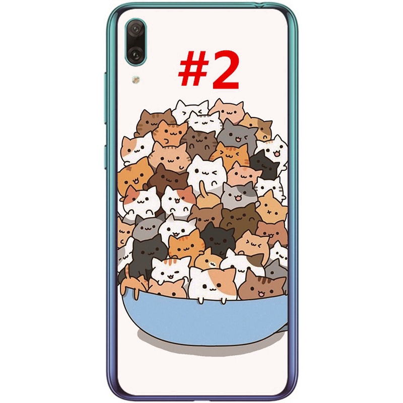 Cute Cat Life Cover Huawei Y7 Pro 2019 / Y7 2019 / Y7 Prime 2019 Soft TPU Case