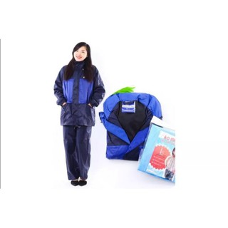 Áo mưa bộ người lớn cao cấp 2 lớp. Thiết kế hiện đại thể thao. Vừa che mưa và giữ ấm
