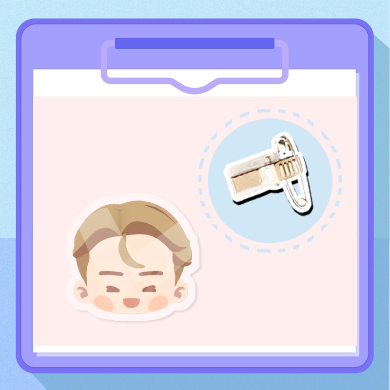Kẹp Quần Áo Hình Hoạt Hình BTS