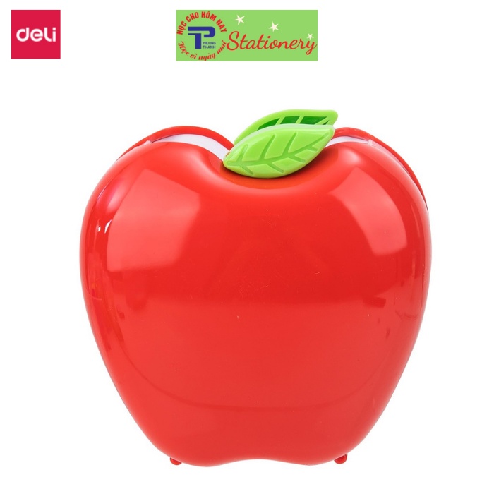 Cốc cắm bút hình quả táo Deli - Đỏ, Xanh lá - 1 chiếc - E9139