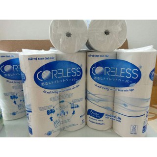Combo 5 bịch giấy vệ sinh cao cấp Coreless không lõi xuất Nhật