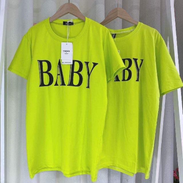 Áo baby xanh dạ quang