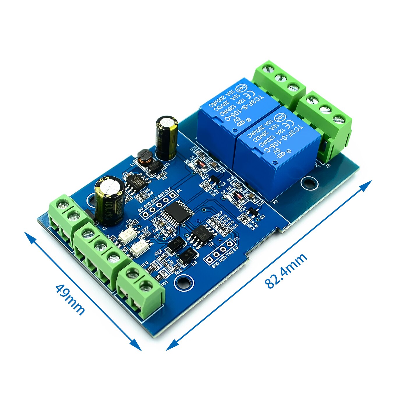 Mô Đun Rơ Le Modbus-Rtu 1 / 2 Kênh 7-24v Đầu Vào 12v 485