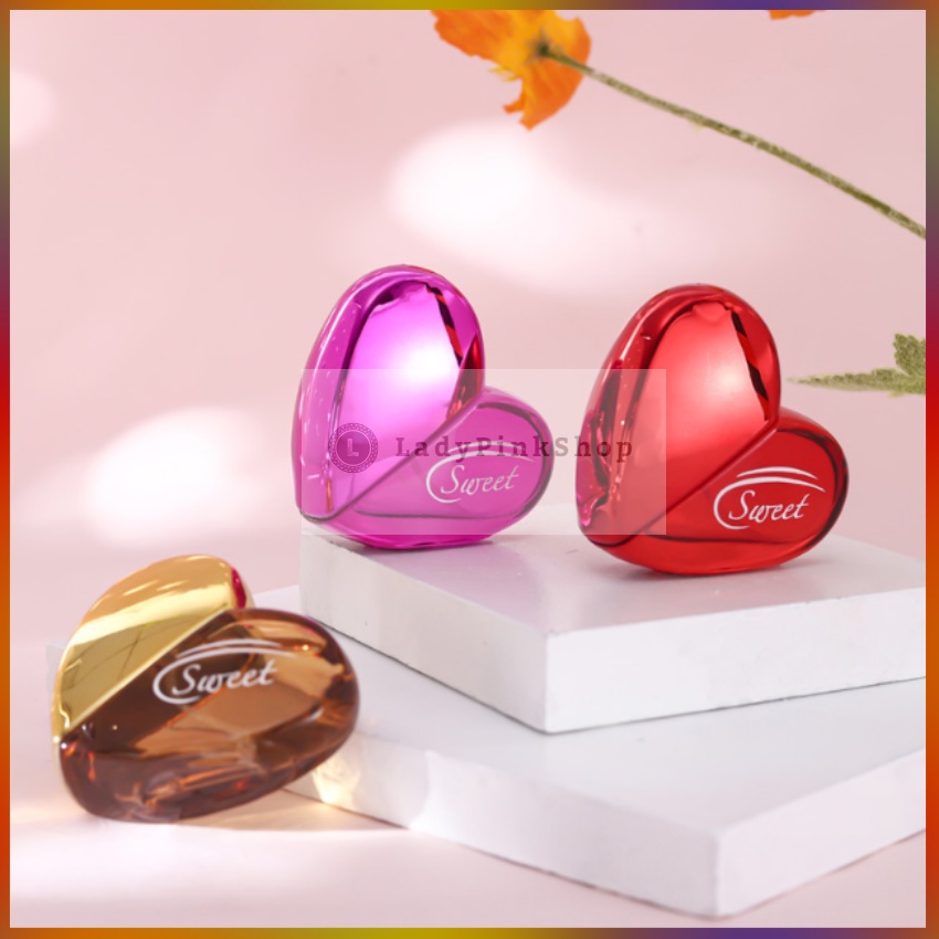 Nước Hoa Nữ Toàn Thân Sweet 20ml/Chai Hình Trái Tim Độc Đáo Hương Hoa Thơm Ngát