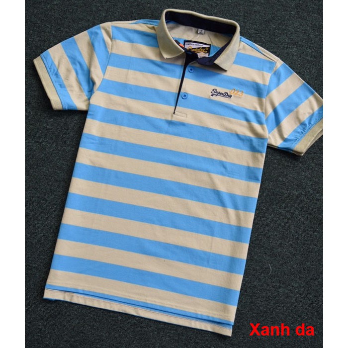 ÁO THUN NAM KẺ SỌC DRY CỔ BẺ | BigBuy360 - bigbuy360.vn