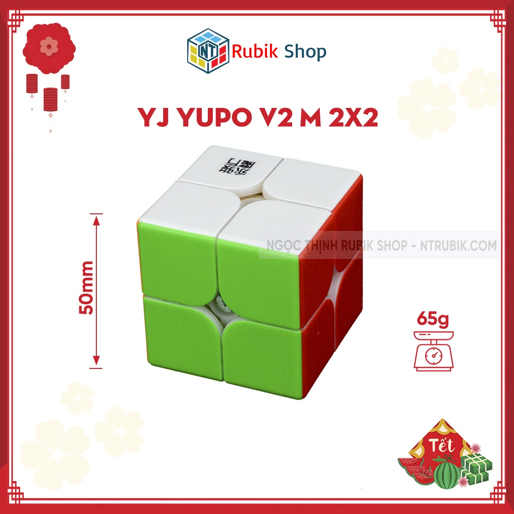 Rubik 2x2 Nam Châm YongJun YuPo V2 M YJ V2M Rubic 2 Tầng