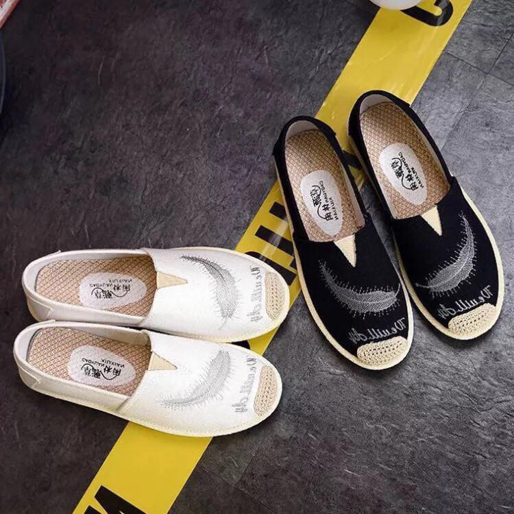 Giày lười họa tiết lông vũ cho nữ - MH14 | BigBuy360 - bigbuy360.vn