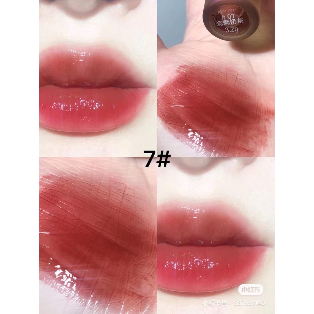 Joocyee Shell lip gloss Son môi mềm mịn sáng bóng không bết dính màu hồng nâu tự nhiên không thấm nước lâu trôi | BigBuy360 - bigbuy360.vn