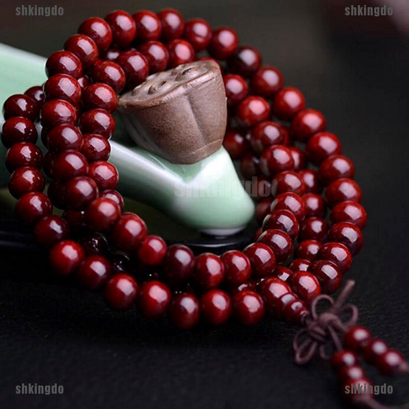 THINH Sandalwood Tibetan Buddhism Mala Sandal Prayer Beads 108 Beads Bracelet Necklace