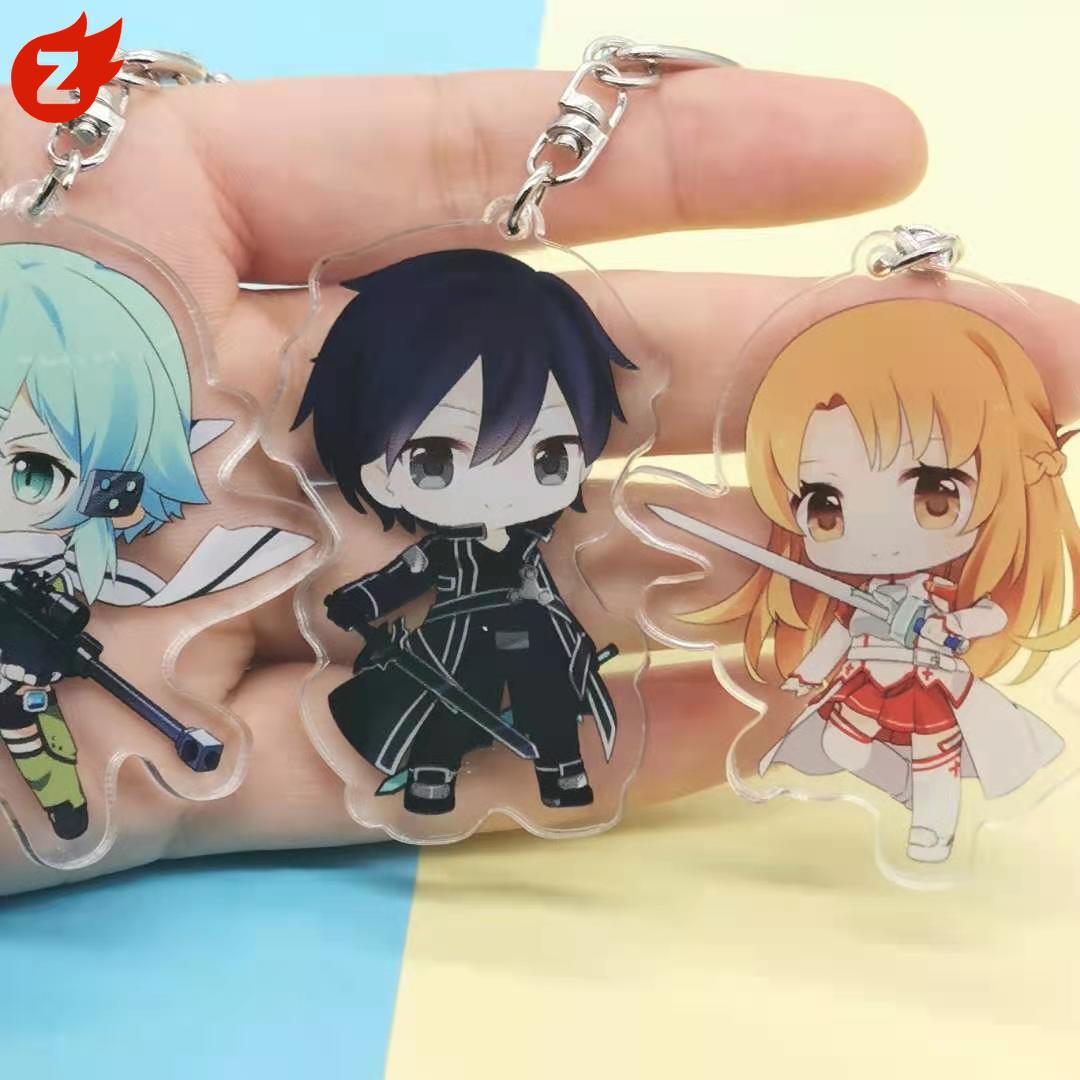 1 Móc Khóa Acrylic Trong Suốt Hình Sword Art Online