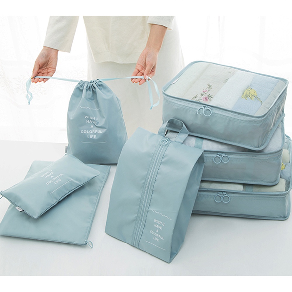 Set 7 Túi Nylon Đựng Đồ Du Lịch Cá Nhân Tiện Ích