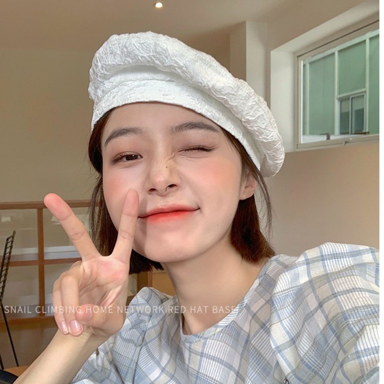 (Hàng Cao Cấp-Hàng Có Sẵn) Mũ Beret Màu Trơn Thời Trang Xu Hướng Nhật Bản Dễ Phối Đồ Thời Trang Nữ