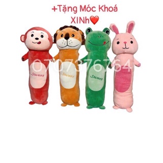 Gối ôm gấu bông hình sư tử-ếch-thỏ-khỉ dễ thương-chất miniso mềm an toàn cho bé yêu