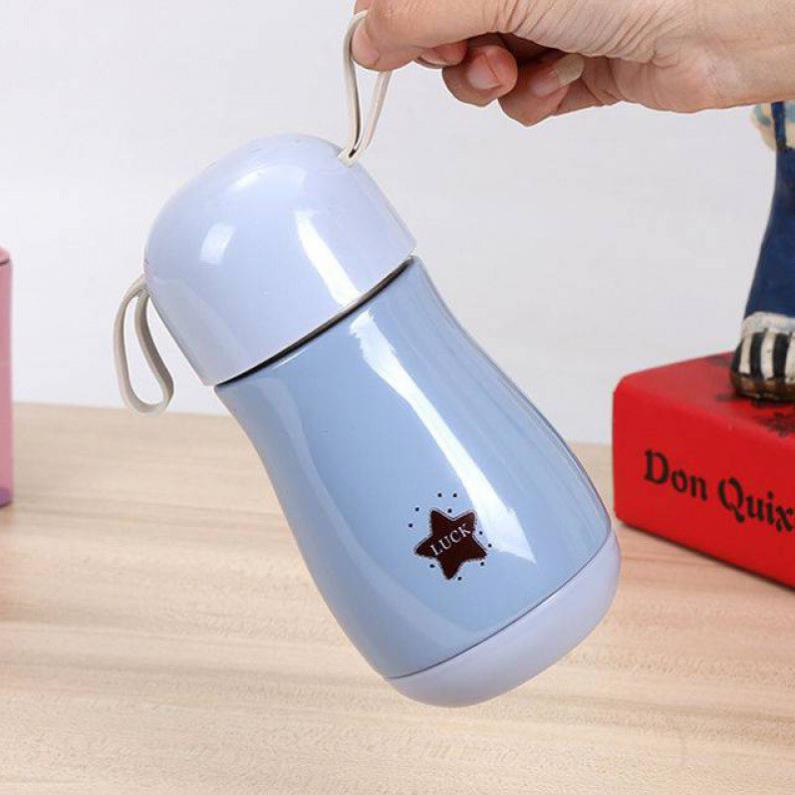 💥HOT💥Bình giữ nhiệt INOX 304 họa tiết NGÔI SAO MAY MẮN siêu CUTE - An toàn cho bé 200ML