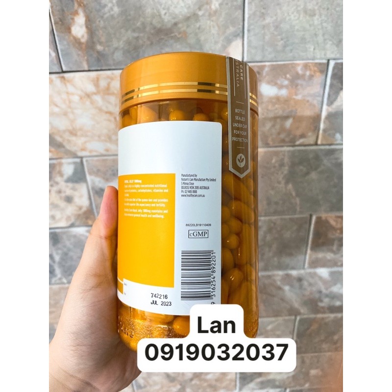 Sữa ong chúa Healthy Care Royal Jelly 1000mg - 365 viên