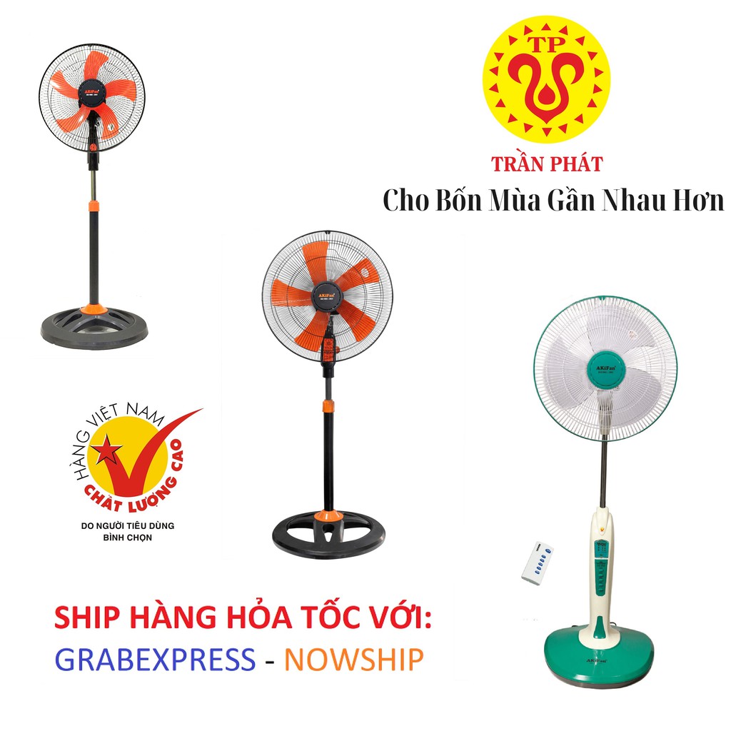 Quạt đứng Akifan 💜 3 tùy chọn - Hàng VN CLC 💜BH 2 năm 💜Giao hỏa tốc