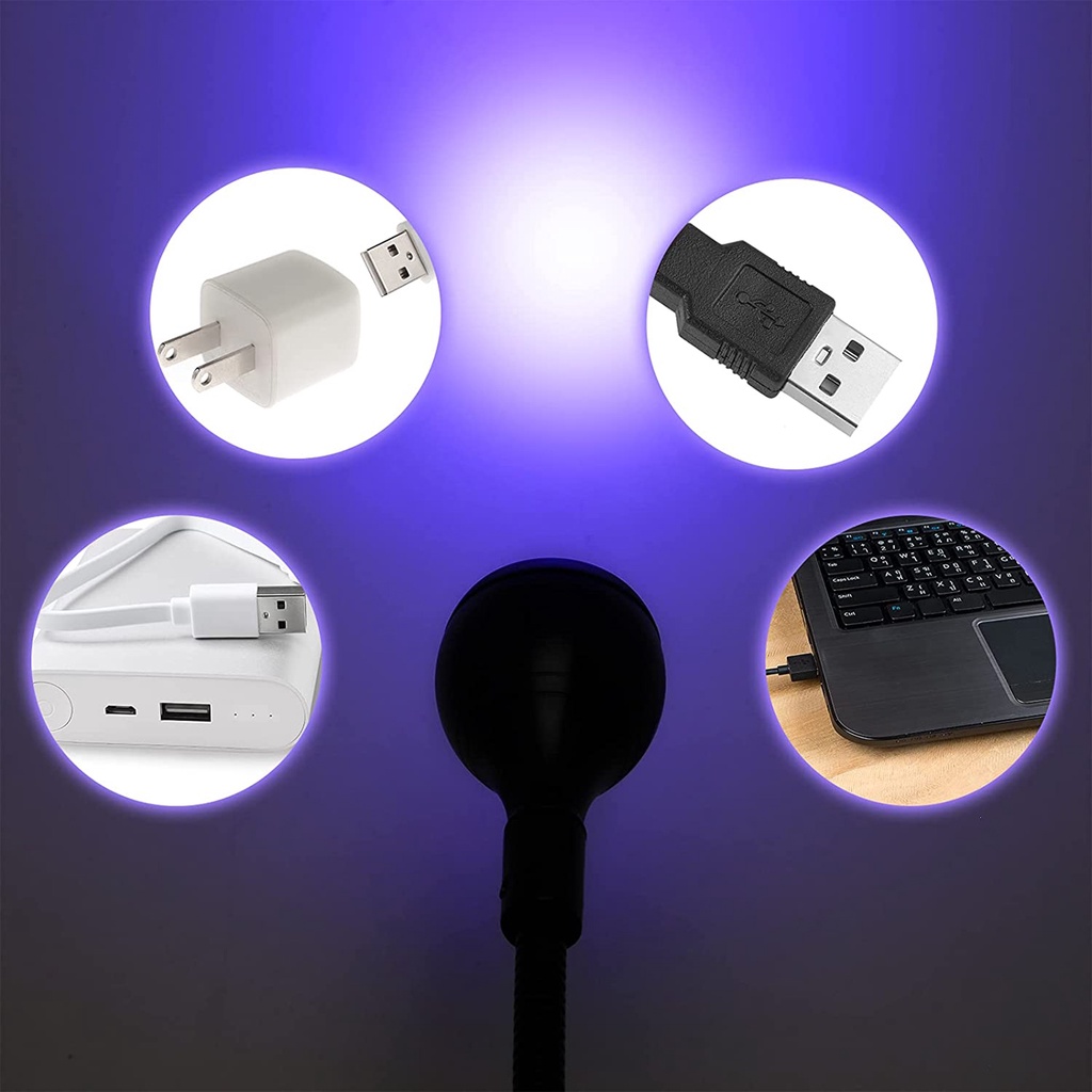Đèn LED Tia Cực Tím Mini Để Bàn Nhỏ Gọn Đơn Giản