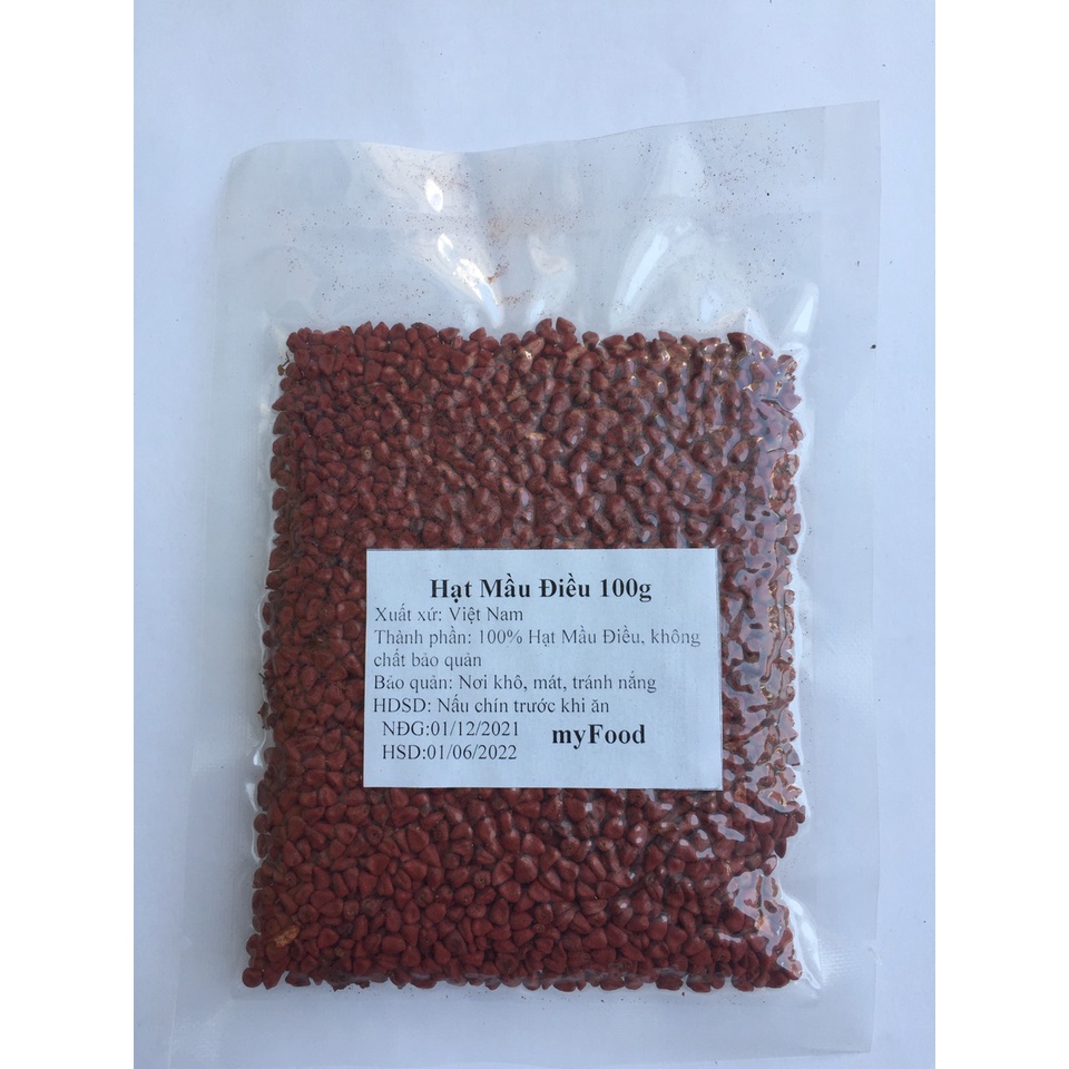 100g-500g Hạt Điều Đỏ (hạt Cari), Hạt Mầu Điều tạo mầu đỏ, Hột điều đỏ/ Bột mầu điều