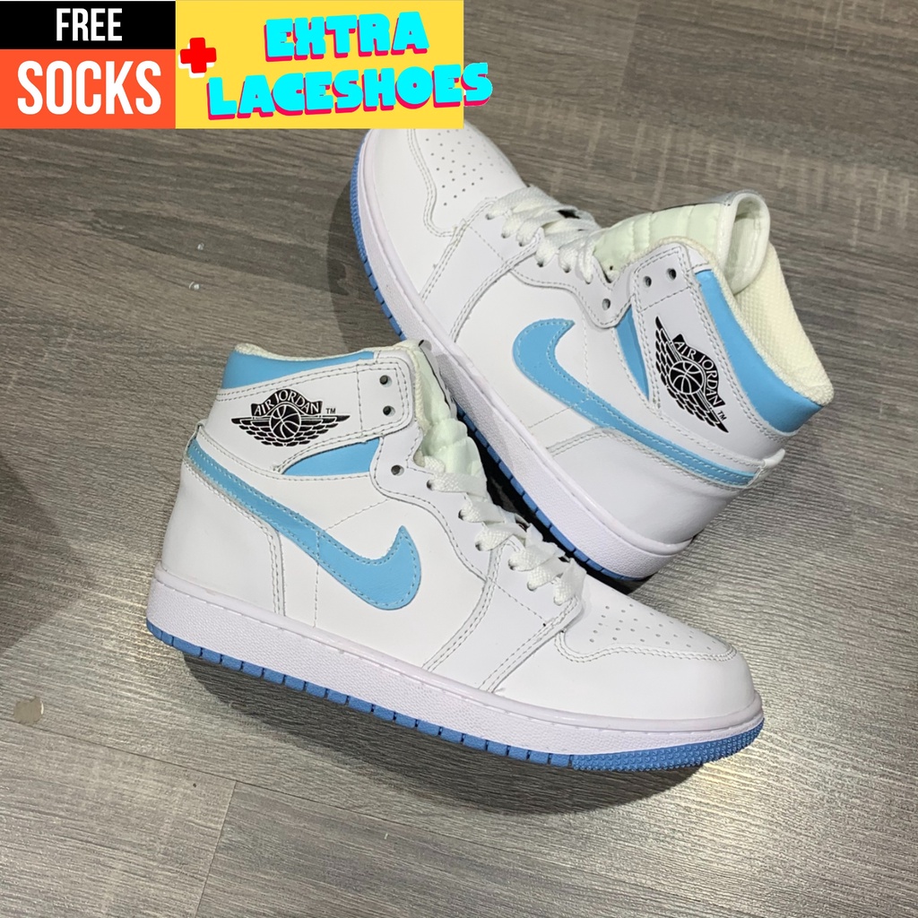 Giày J.D.1 Mid U.N.C White Blue