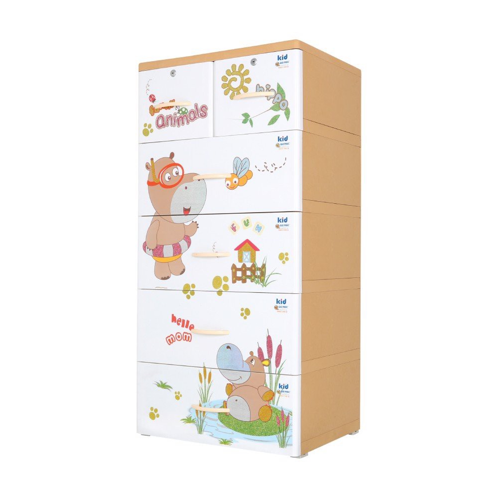 TỦ NHỰA QUI PHÚC KID HÀ MÃ 5 TẦNG 6 NGĂN 60 x 47 x 130 Cm- TẶNG BÀN XẾP CHO BÉ- BẢO HÀNH NHỰA LÊN TỚI 10 NĂM | BigBuy360 - bigbuy360.vn