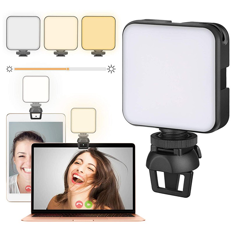 Video Conference Lighting Kit, Laptop Webcam Lighting with Clip, LED Camera Light for Photography, Zoom Meeting, Remote