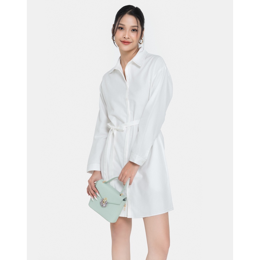 Đầm Ngắn Nữ Thời Trang JUNO Dáng Suông Cột Nơ JNDLU005