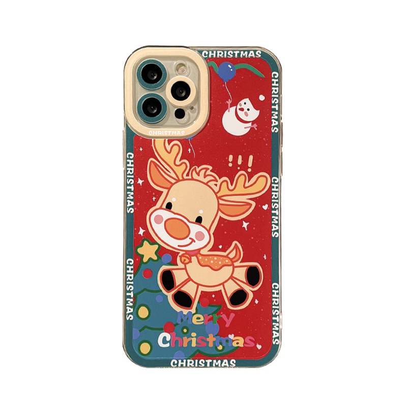 Ốp Điện Thoại TPU Dẻo In Hình Giáng Sinh Tuần Lộc IPhone11 12Pro 12Promax 12Promax 11PRO 11PROMAX 13 13PRO 13PROMAX Xs Max XR 7 8 Plus